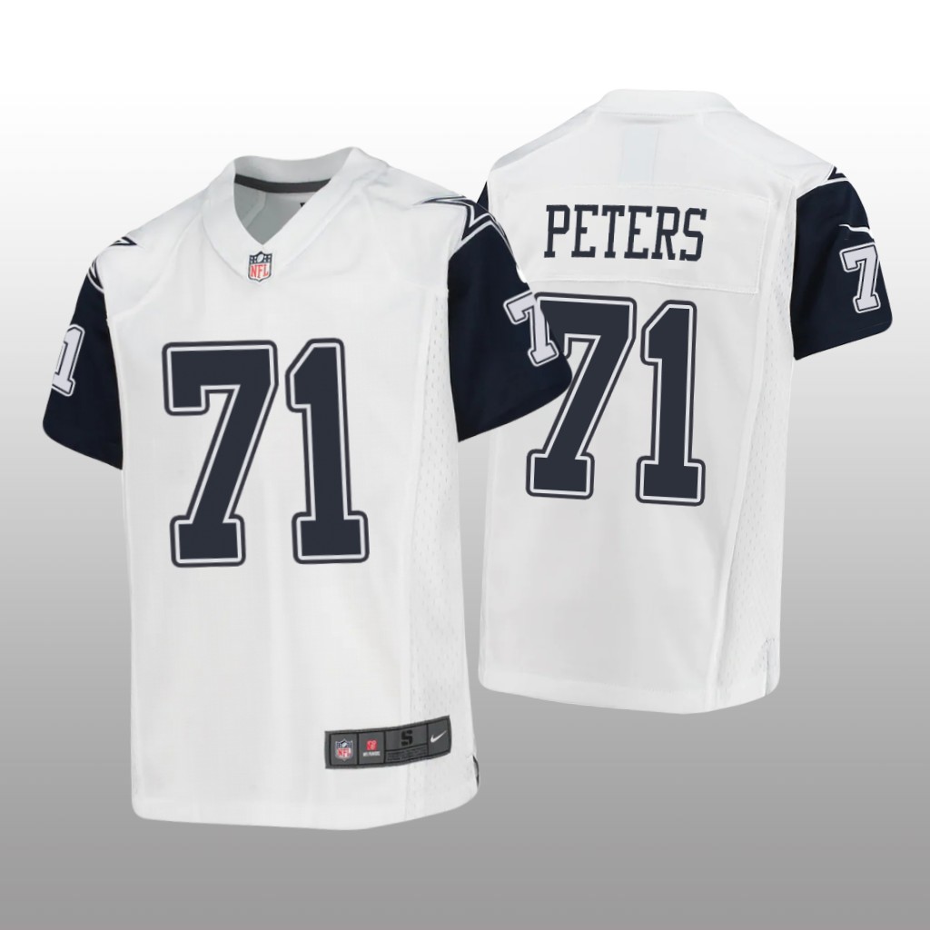 Dallas Cowboys Jason Peters White Jersey Alternate Game - Youth