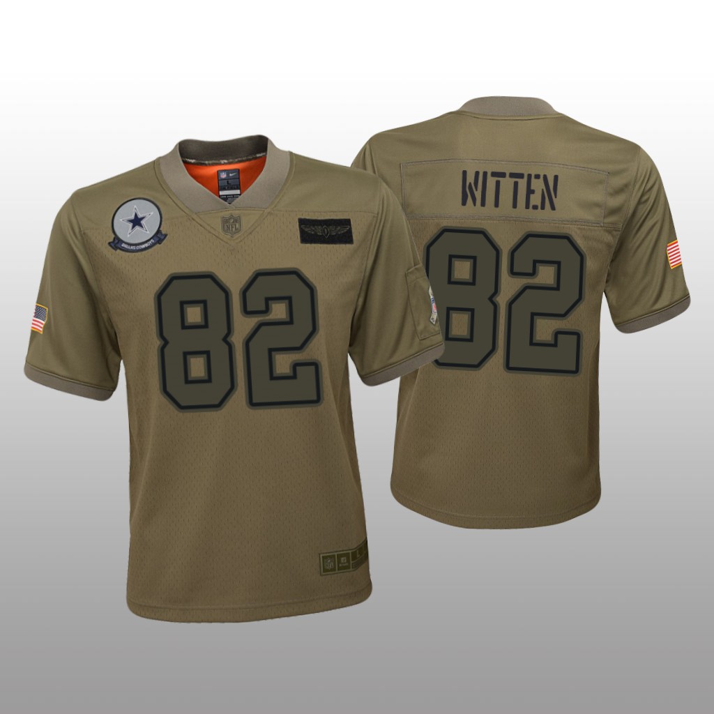 Dallas Cowboys Jason Witten Camo Game Jersey 2019 Salute to Service - Youth