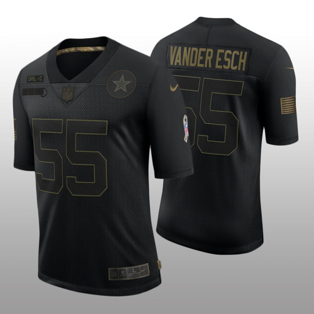 Dallas Cowboys Leighton Vander Esch Black Limited Jersey 2020 Salute to Service - Men's