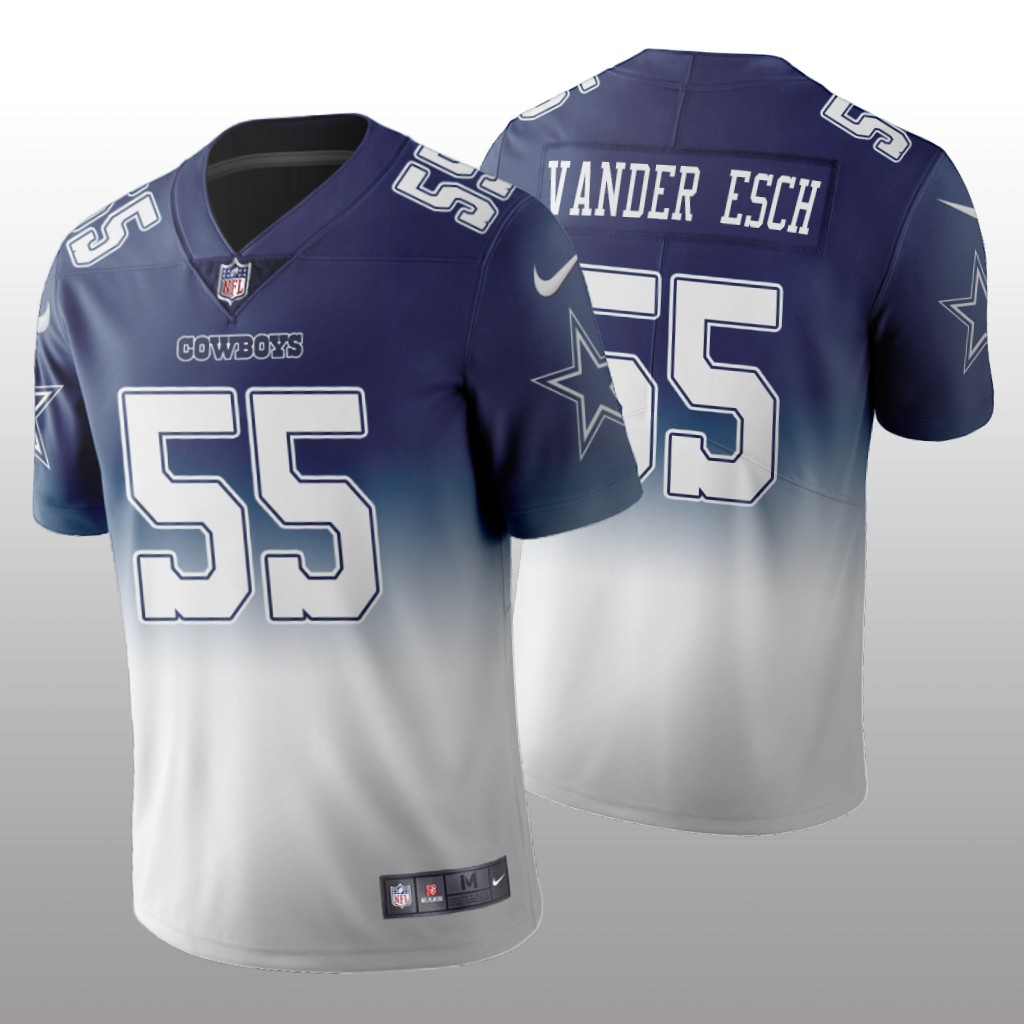 Dallas Cowboys Leighton Vander Esch Navy Gradient Jersey Color Crash - Men's