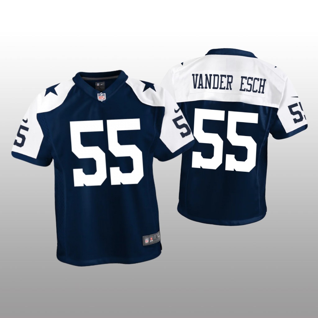 Dallas Cowboys Leighton Vander Esch Navy Jersey Alternate Game - Youth