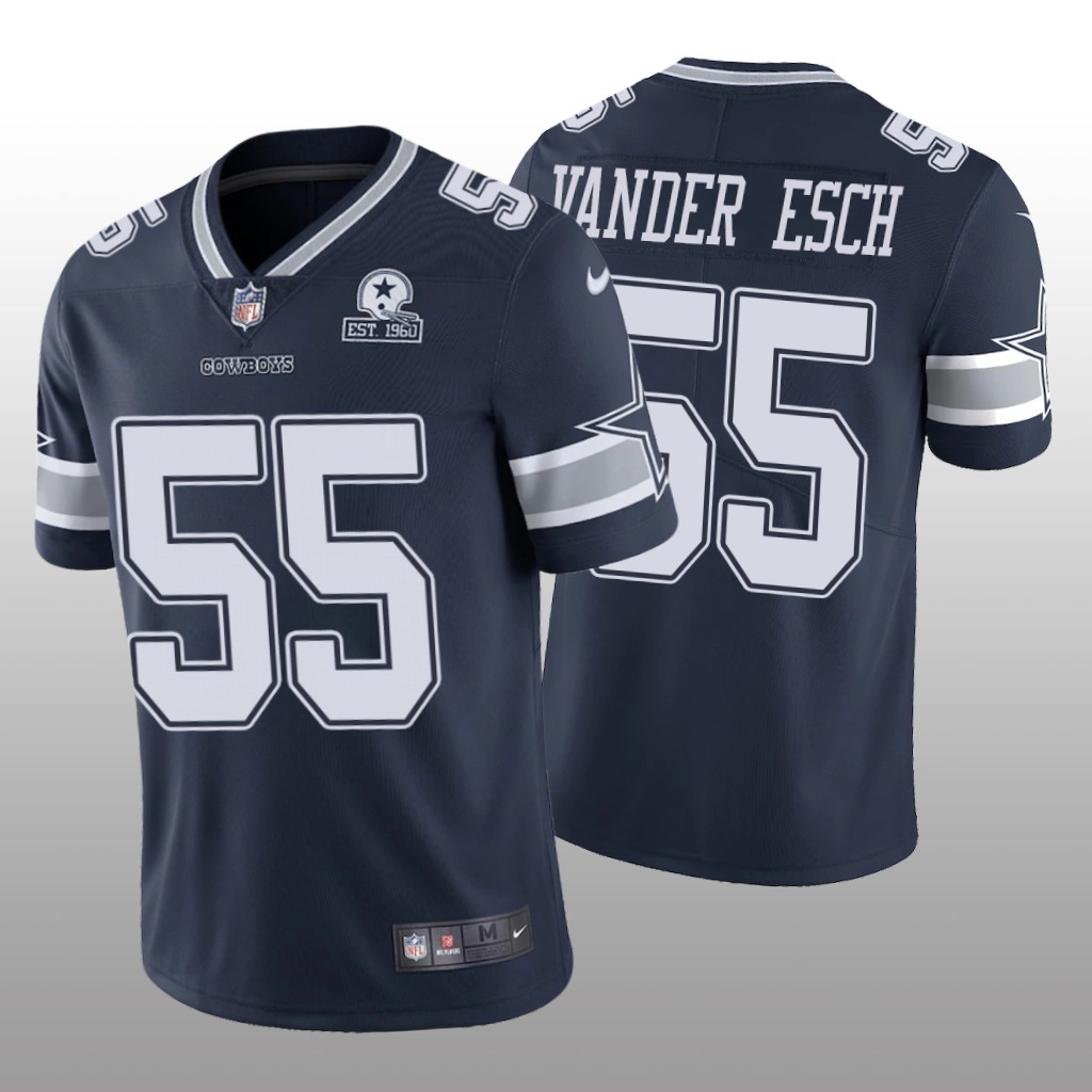 Dallas Cowboys Leighton Vander Esch Navy Vapor Limited Jersey 60th Anniversary - Men's