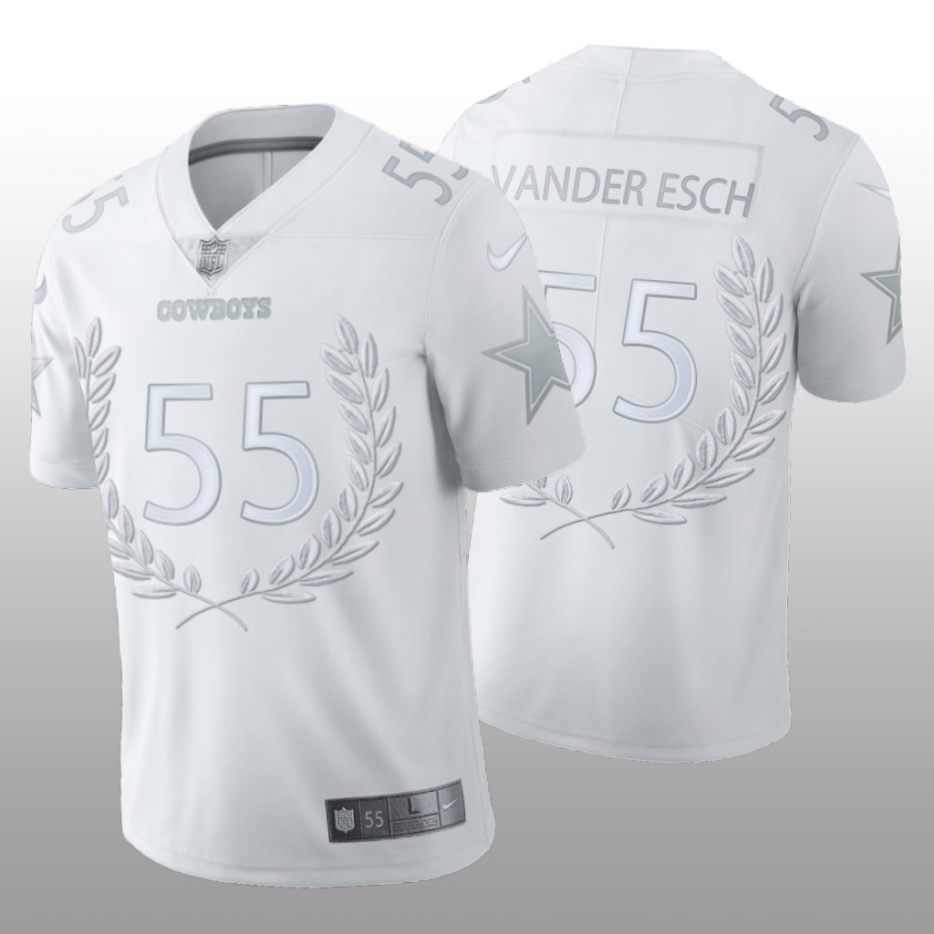 Dallas Cowboys Leighton Vander Esch White Jersey 2020 Platinum Limited