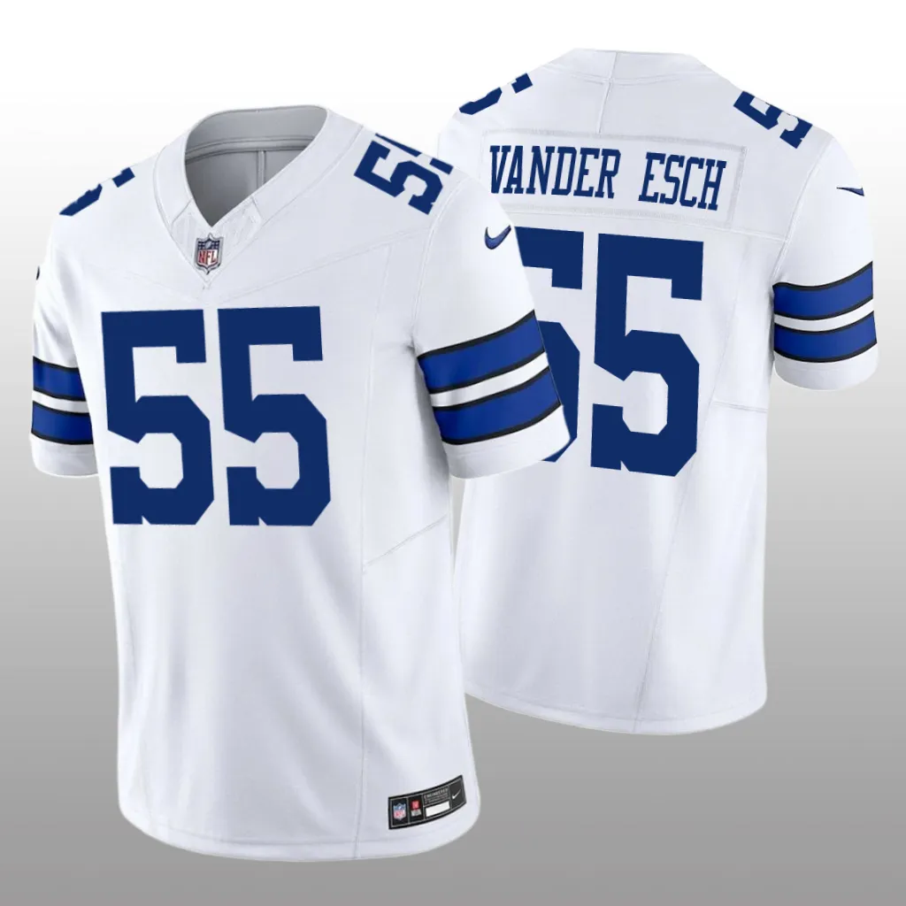 Dallas Cowboys Leighton Vander Esch White Jersey Vapor F.U.S.E. Limited - Men's
