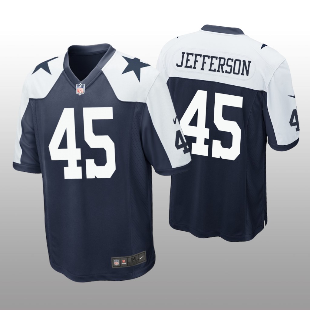 Dallas Cowboys Malik Jefferson Navy Jersey Alternate Game - Men's