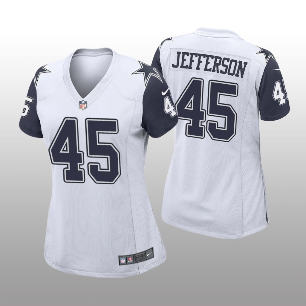 Dallas Cowboys Malik Jefferson White Jersey Alternate Game - Women's