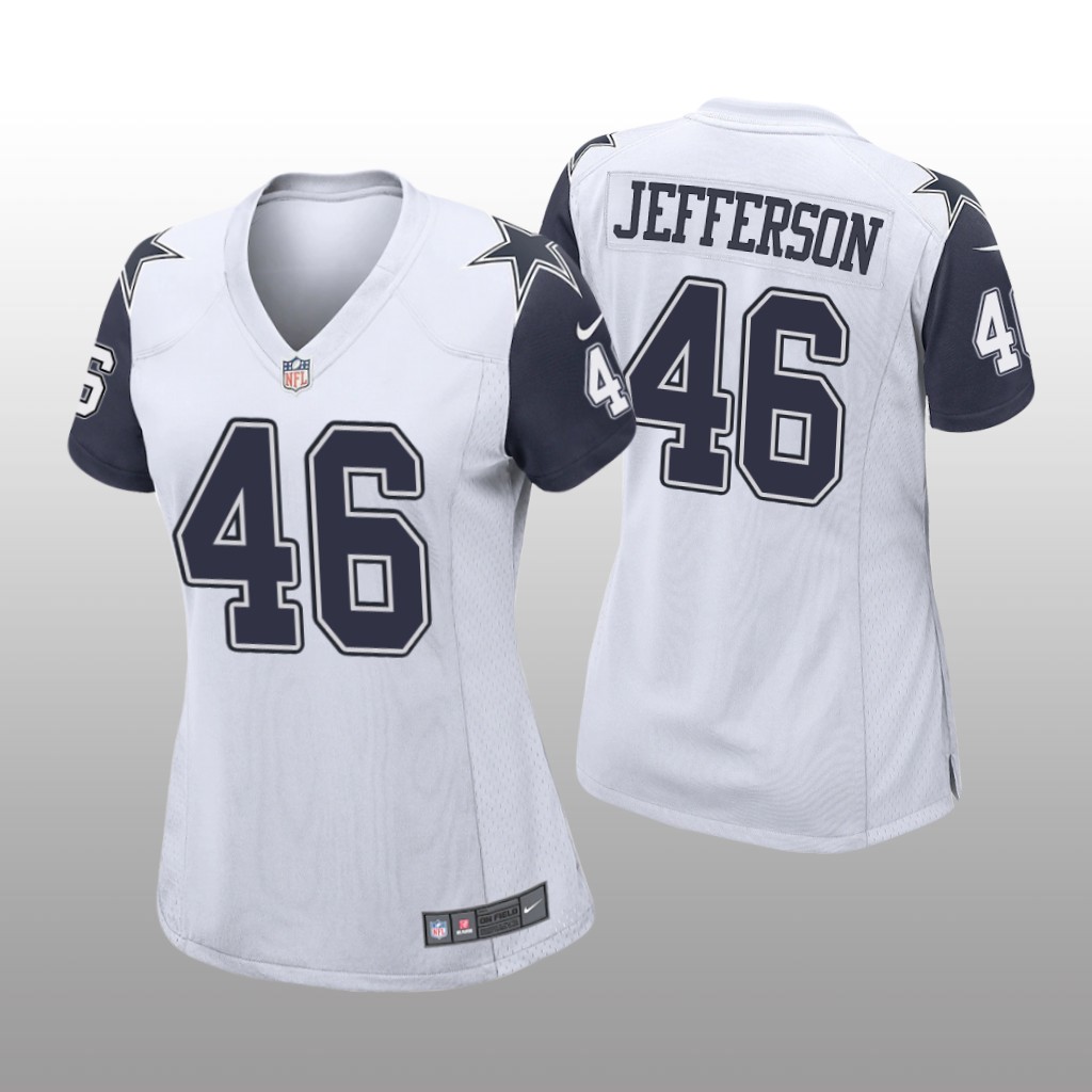 Dallas Cowboys Malik Jefferson White Jersey Alternate Game - Women's