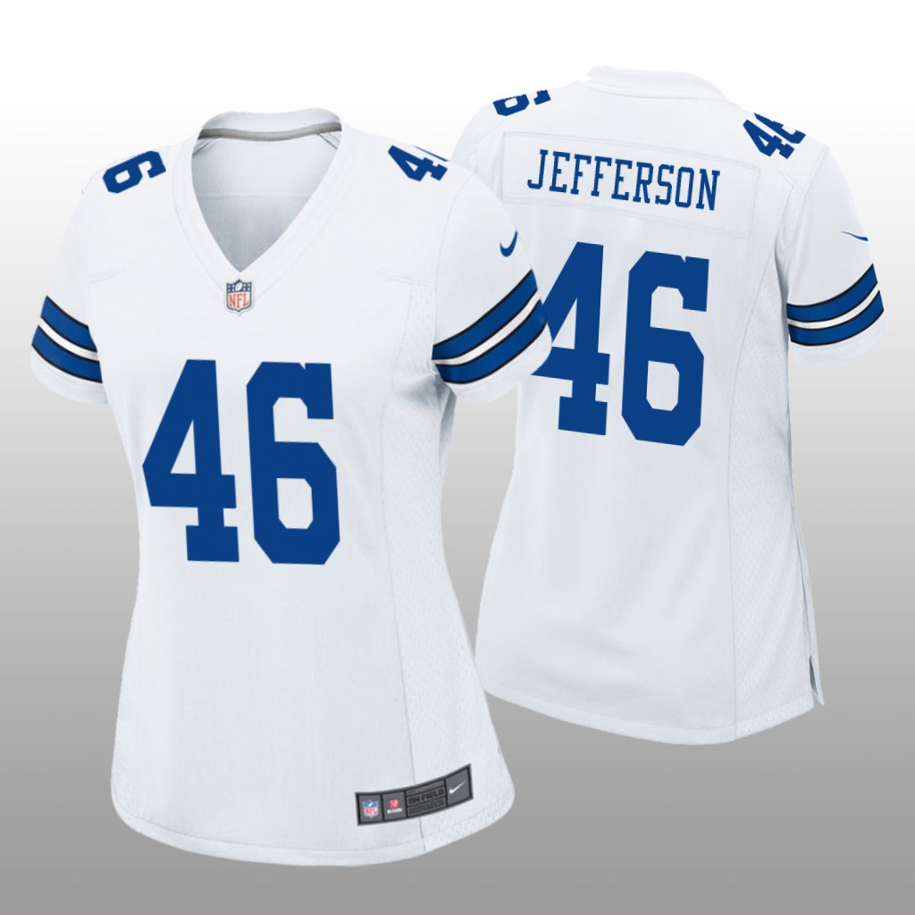 Dallas Cowboys Malik Jefferson White Jersey Game - Women's