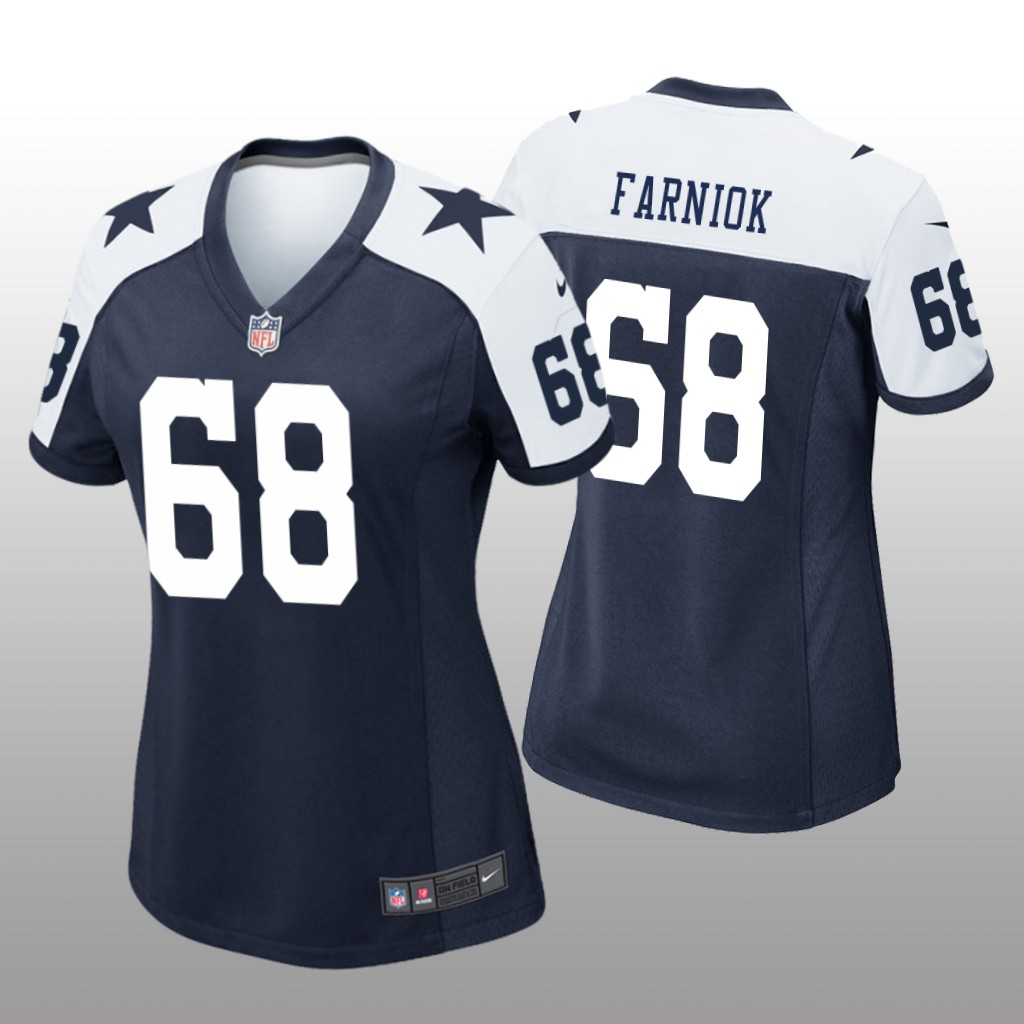 Dallas Cowboys Matt Farniok Navy Jersey Alternate Game - Women's
