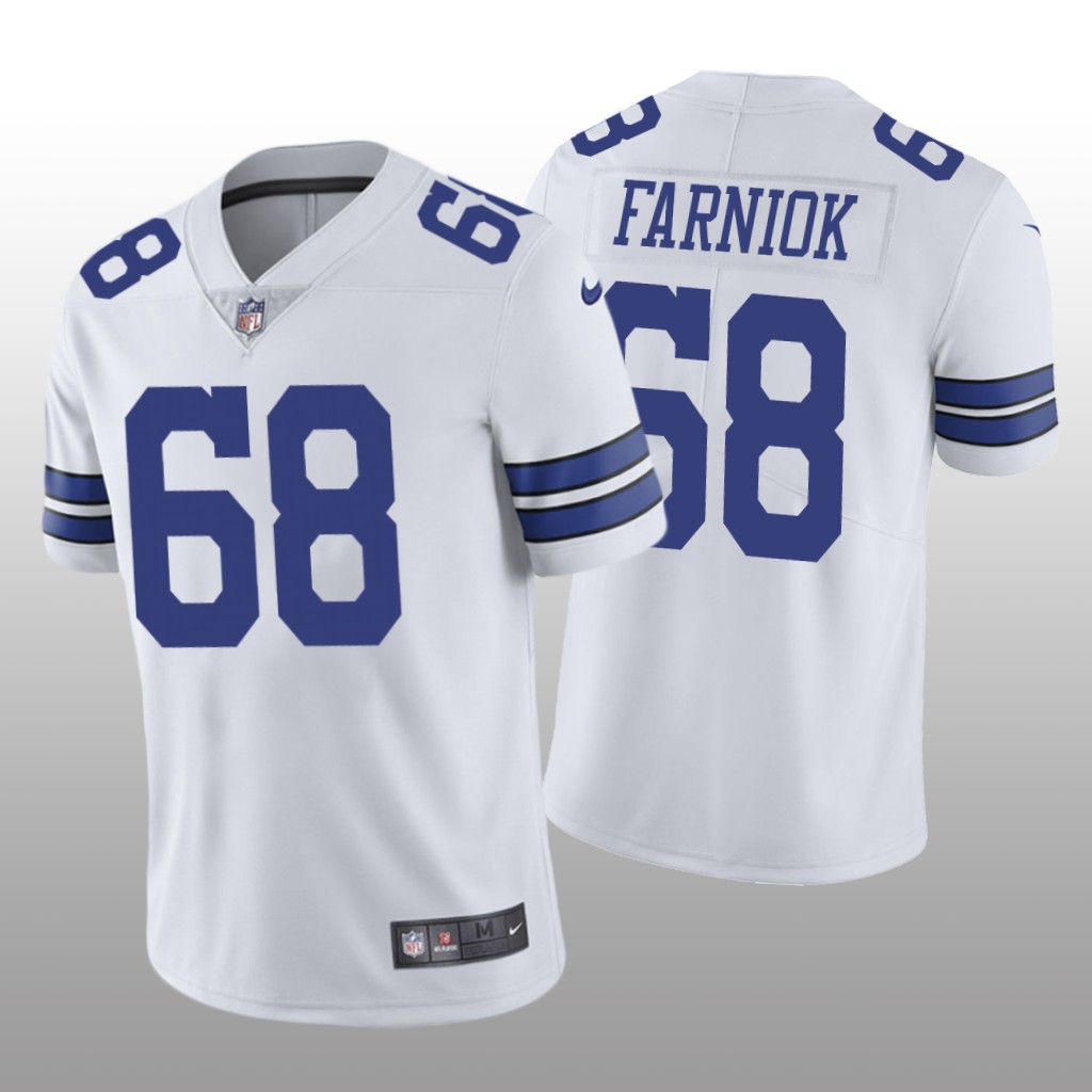 Dallas Cowboys Matt Farniok White Jersey Vapor Limited - Men's