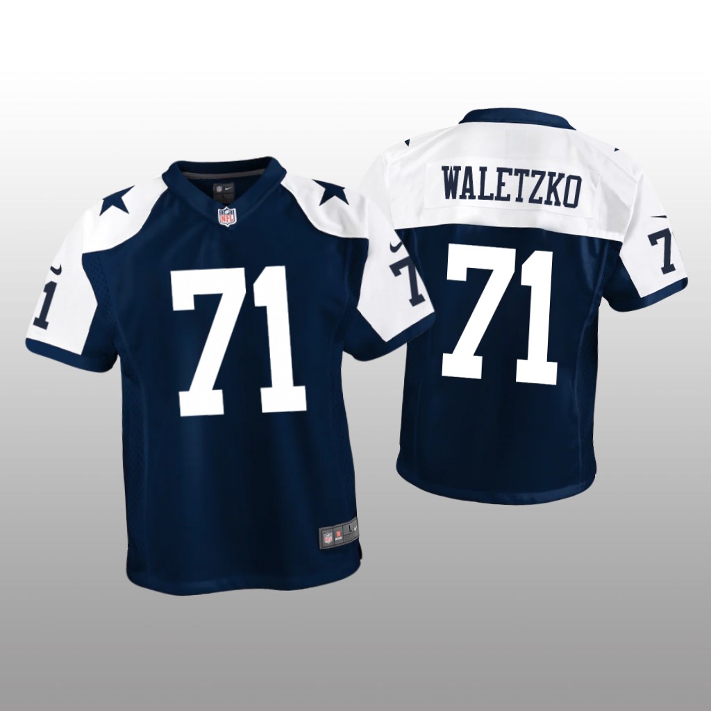 Dallas Cowboys Matt Waletzko Navy Jersey Alternate Game - Youth