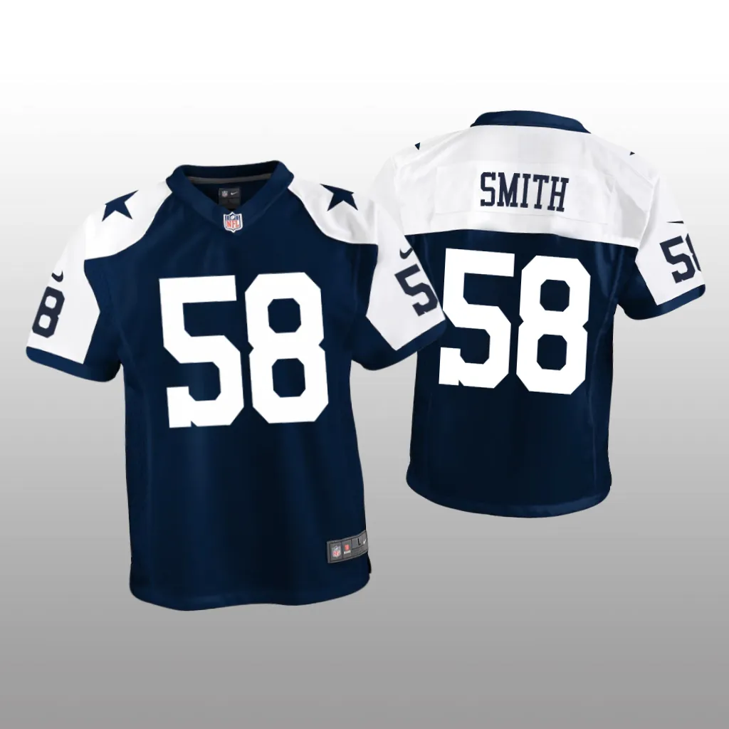 Dallas Cowboys Mazi Smith Navy Jersey Alternate Game - Youth