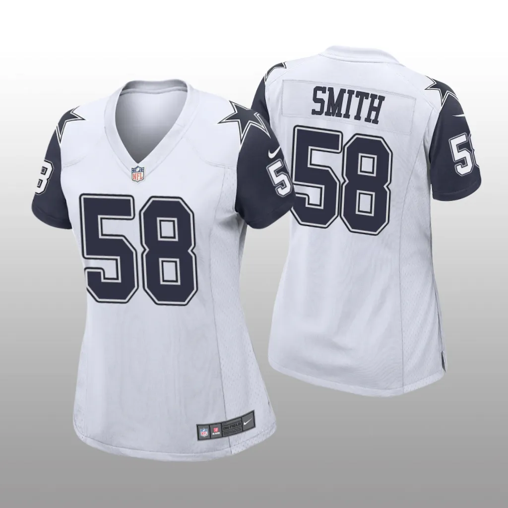 Dallas Cowboys Mazi Smith White Jersey Alternate Game - Women's