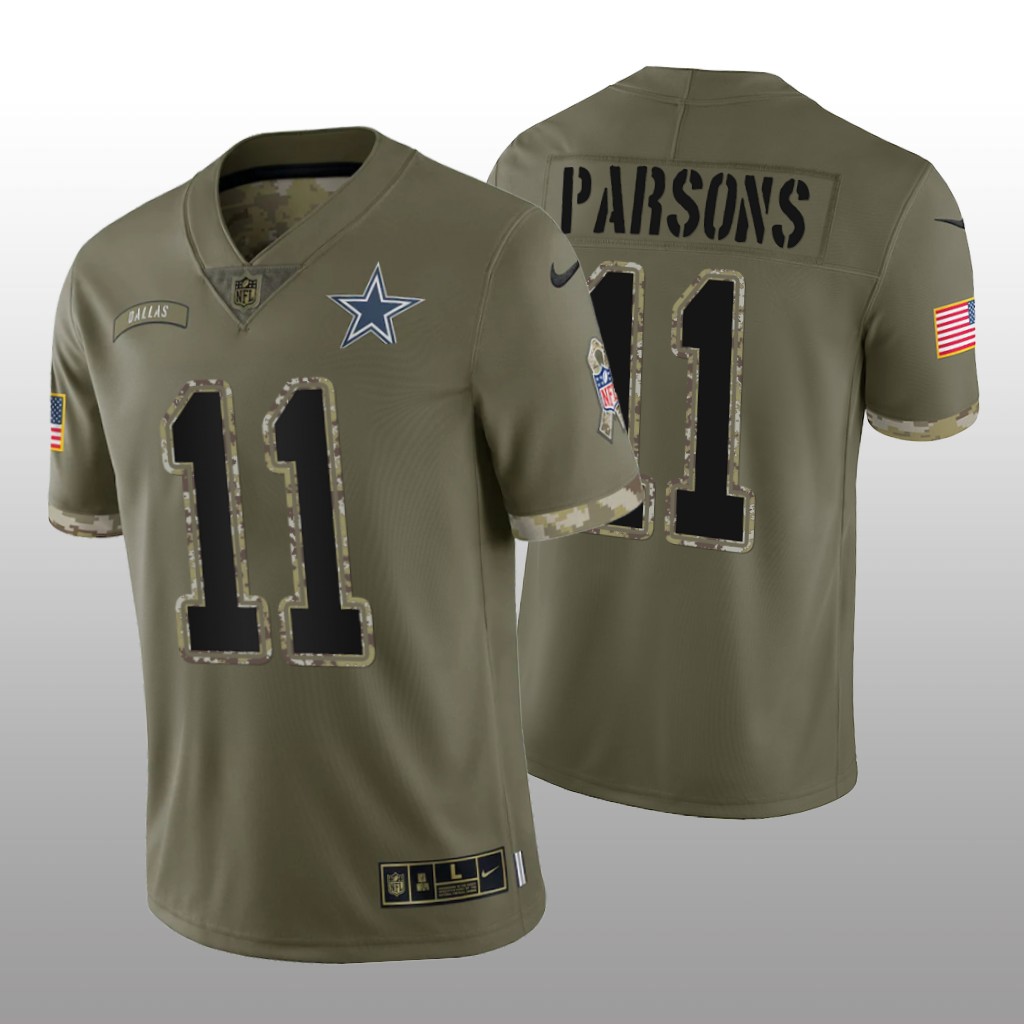 Dallas Cowboys Micah Parsons Olive Limited Jersey 2022 Salute To Service - Men's