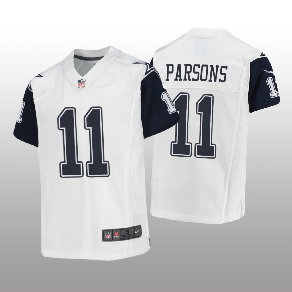 Dallas Cowboys Micah Parsons White Jersey Alternate Game - Youth