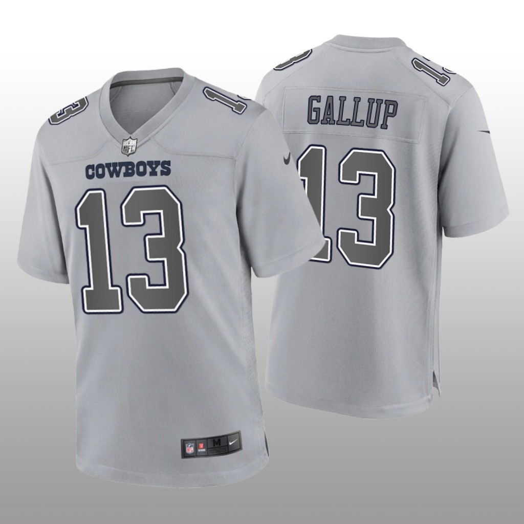 Dallas Cowboys Michael Gallup Gray Jersey Atmosphere Fashion Game - Men's