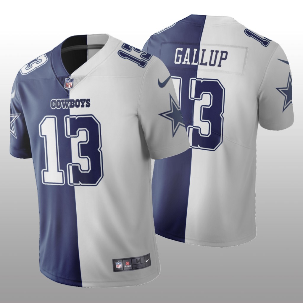 Dallas Cowboys Michael Gallup Navy White Vapor Limited Split Jersey Two Tone - Men's