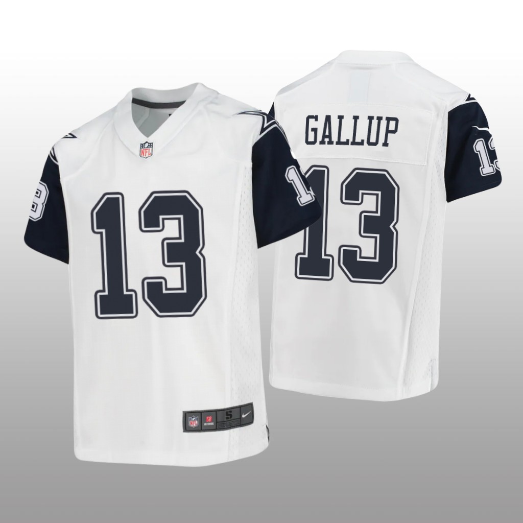 Dallas Cowboys Michael Gallup White Jersey Alternate Game - Youth