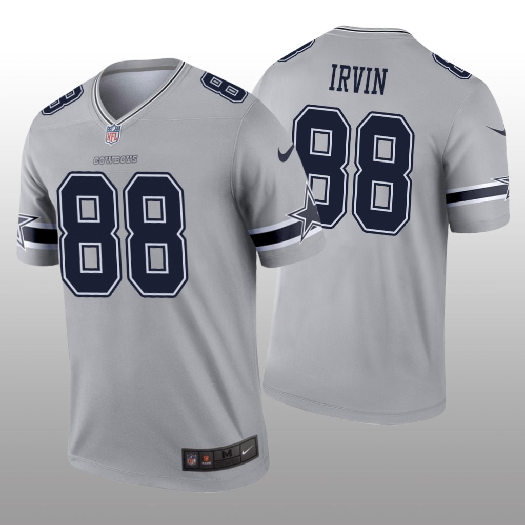 Dallas Cowboys Michael Irvin Gray Jersey Inverted Legend - Men's
