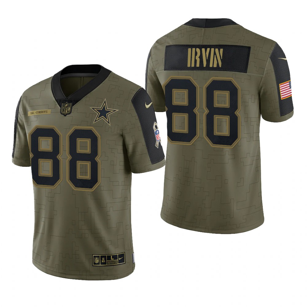 Dallas Cowboys Michael Irvin Olive Limited Jersey 2021 Salute To Service - Men's