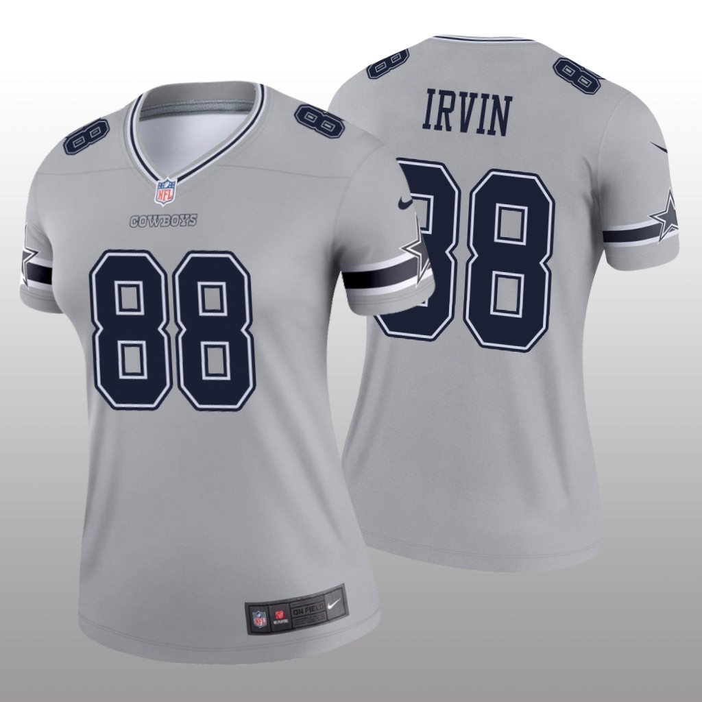 Dallas Cowboys Michael Irvin Silver Jersey Inverted Legend - Women's