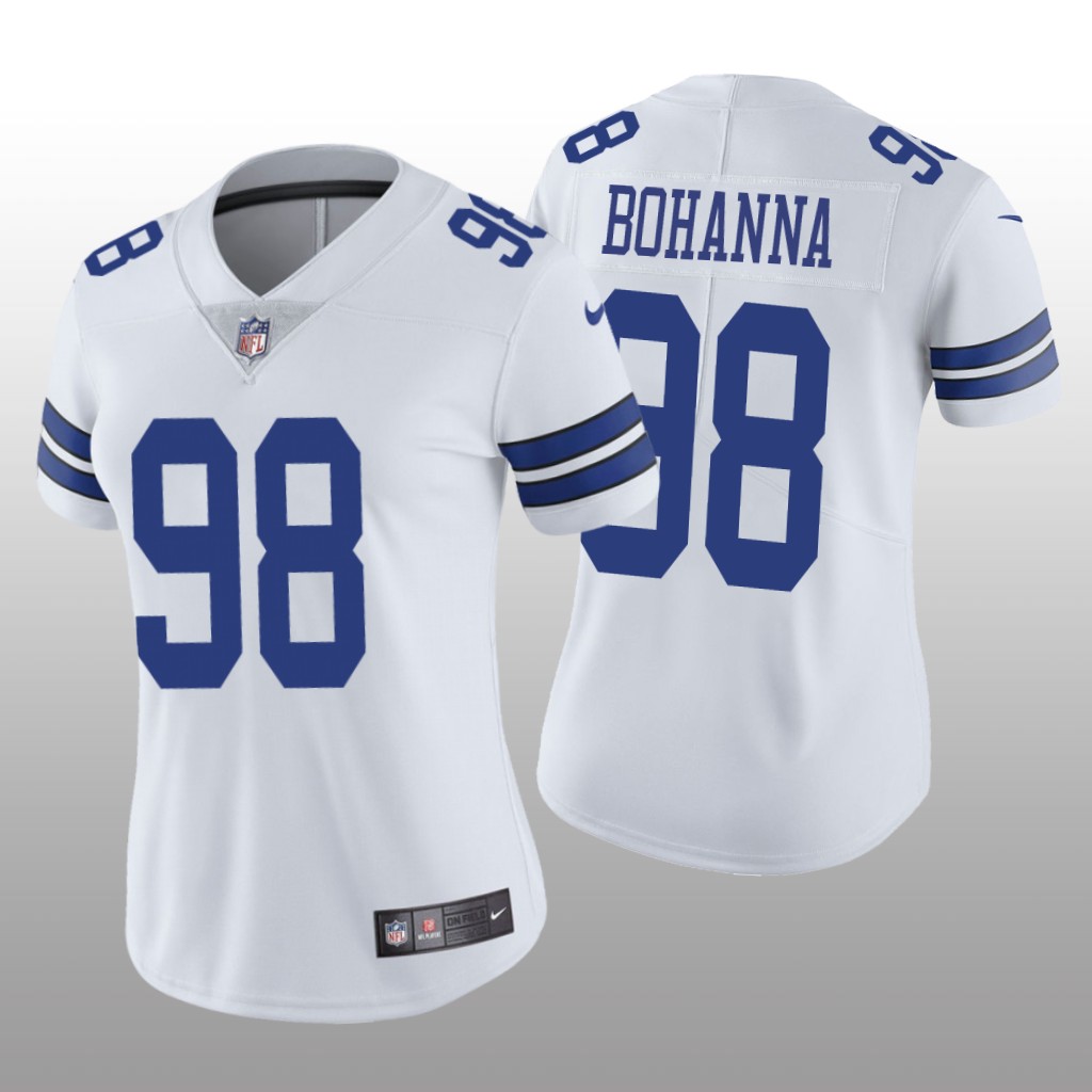 Dallas Cowboys Quinton Bohanna White Jersey Vapor Limited - Women's