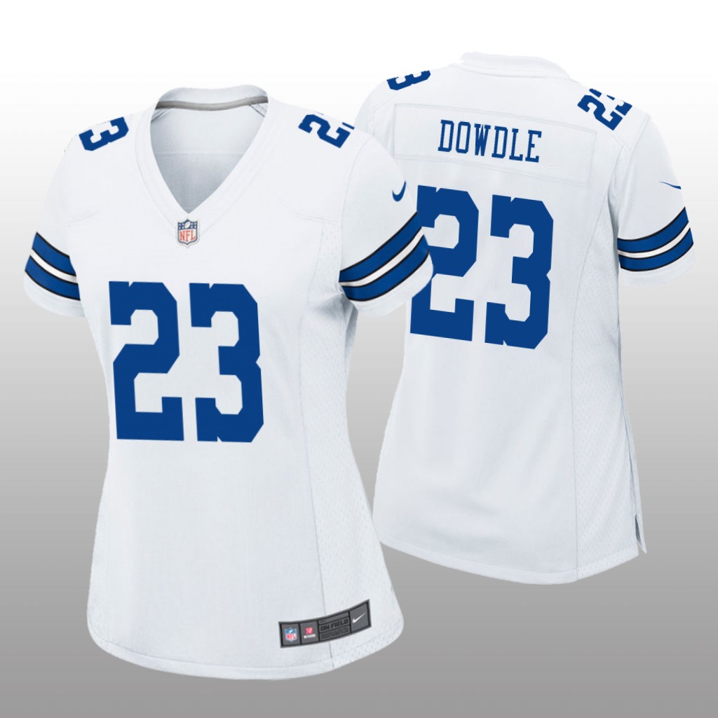 Dallas Cowboys Rico Dowdle White Jersey Game - Women's