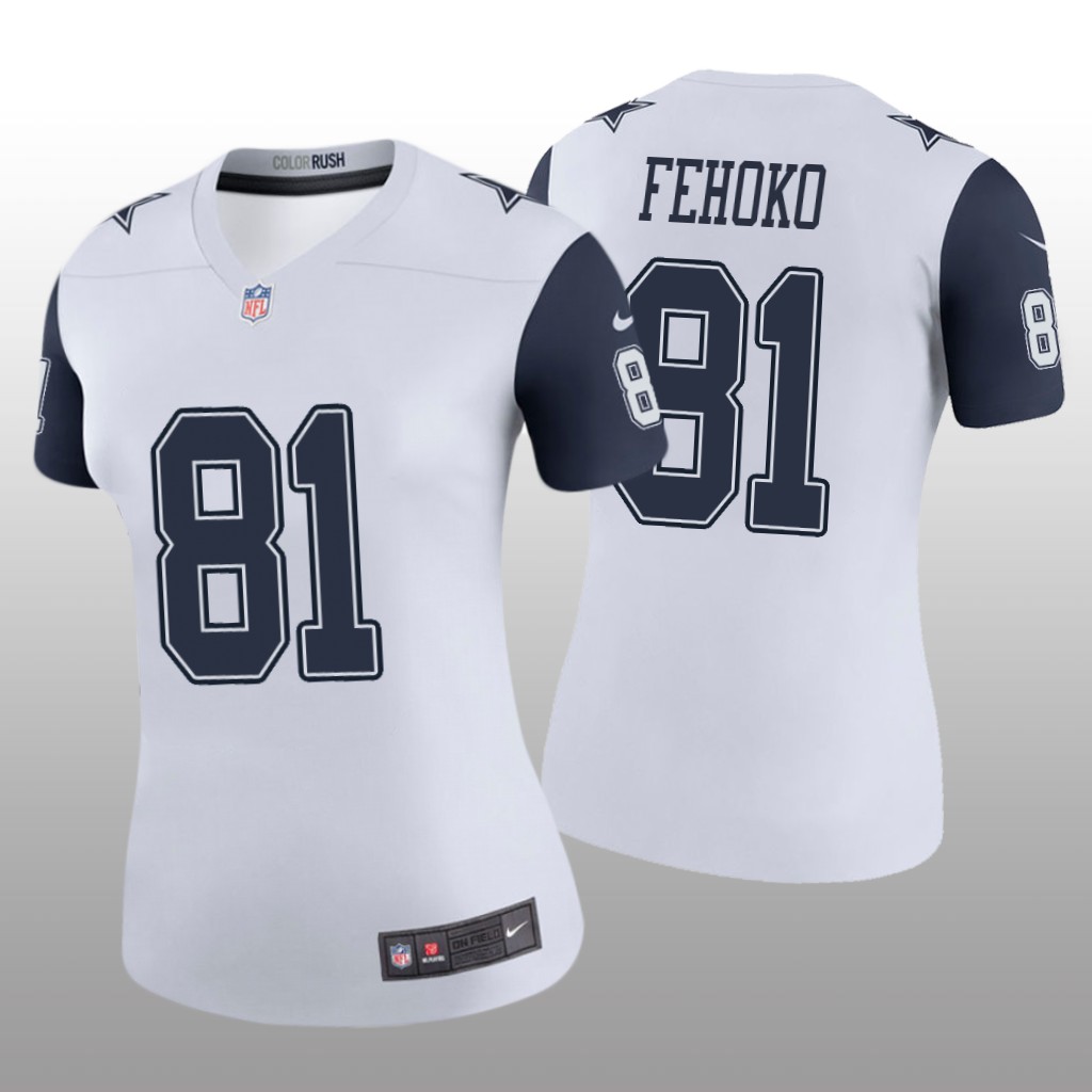 Dallas Cowboys Simi Fehoko White Jersey Color Rush Legend - Women's