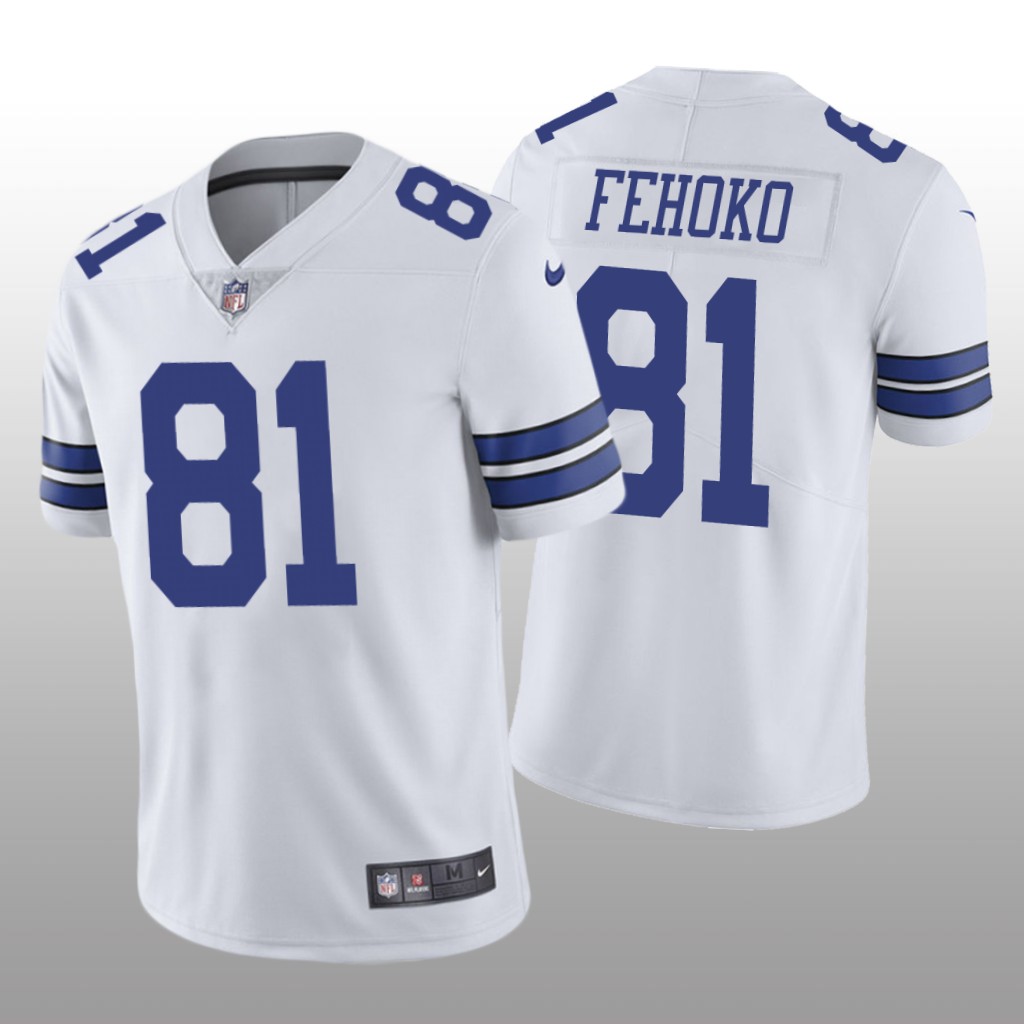Dallas Cowboys Simi Fehoko White Jersey Vapor Limited - Men's