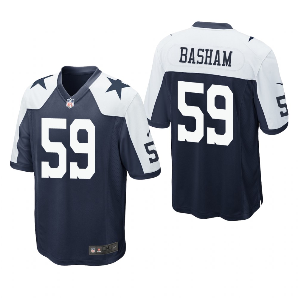 Dallas Cowboys Tarell Basham Navy Jersey Alternate Game - Men's