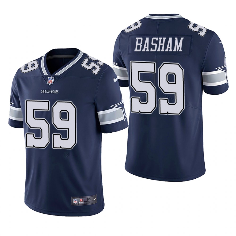 Dallas Cowboys Tarell Basham Navy Jersey Vapor Limited - Men's