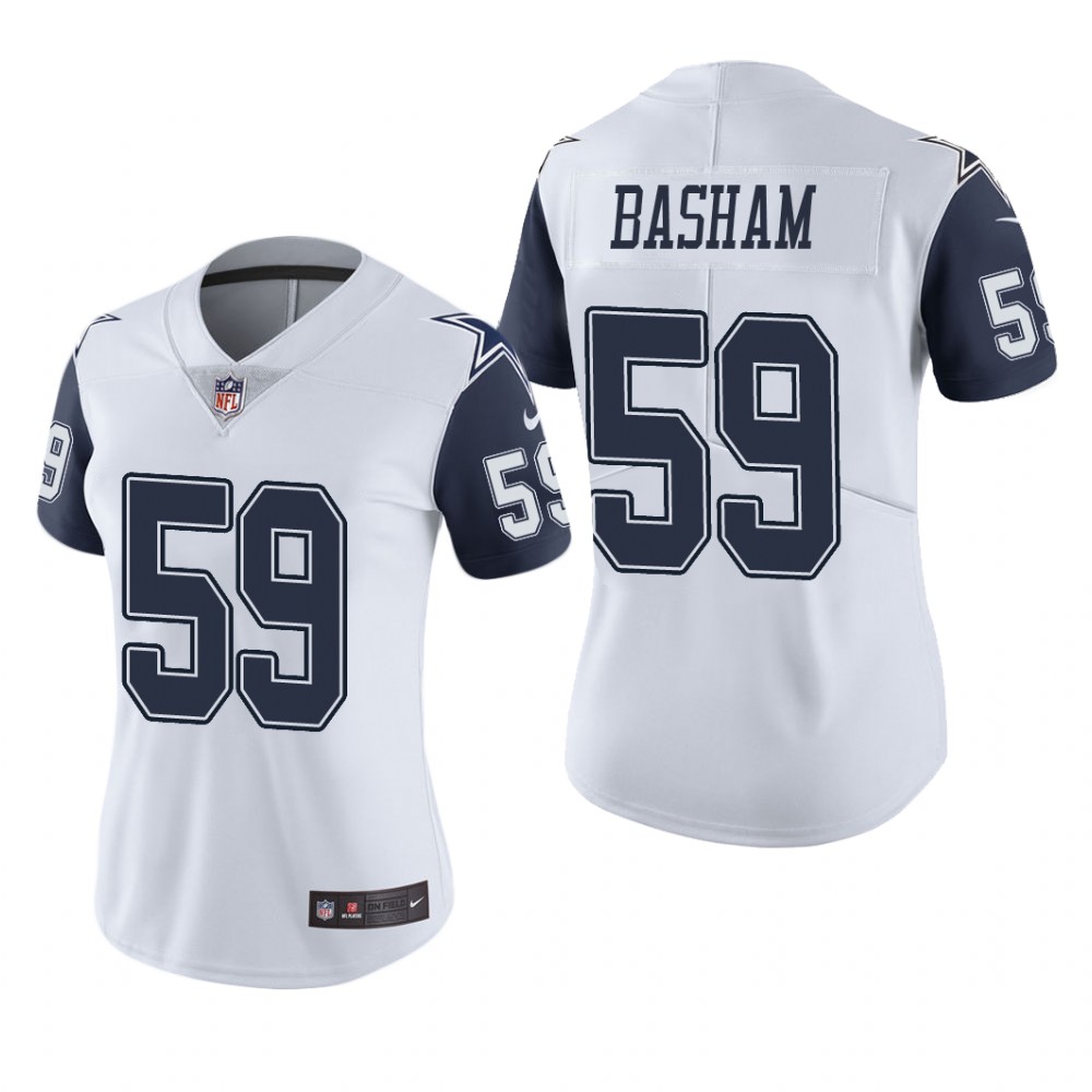Dallas Cowboys Tarell Basham White Jersey Color Rush Limited - Women's