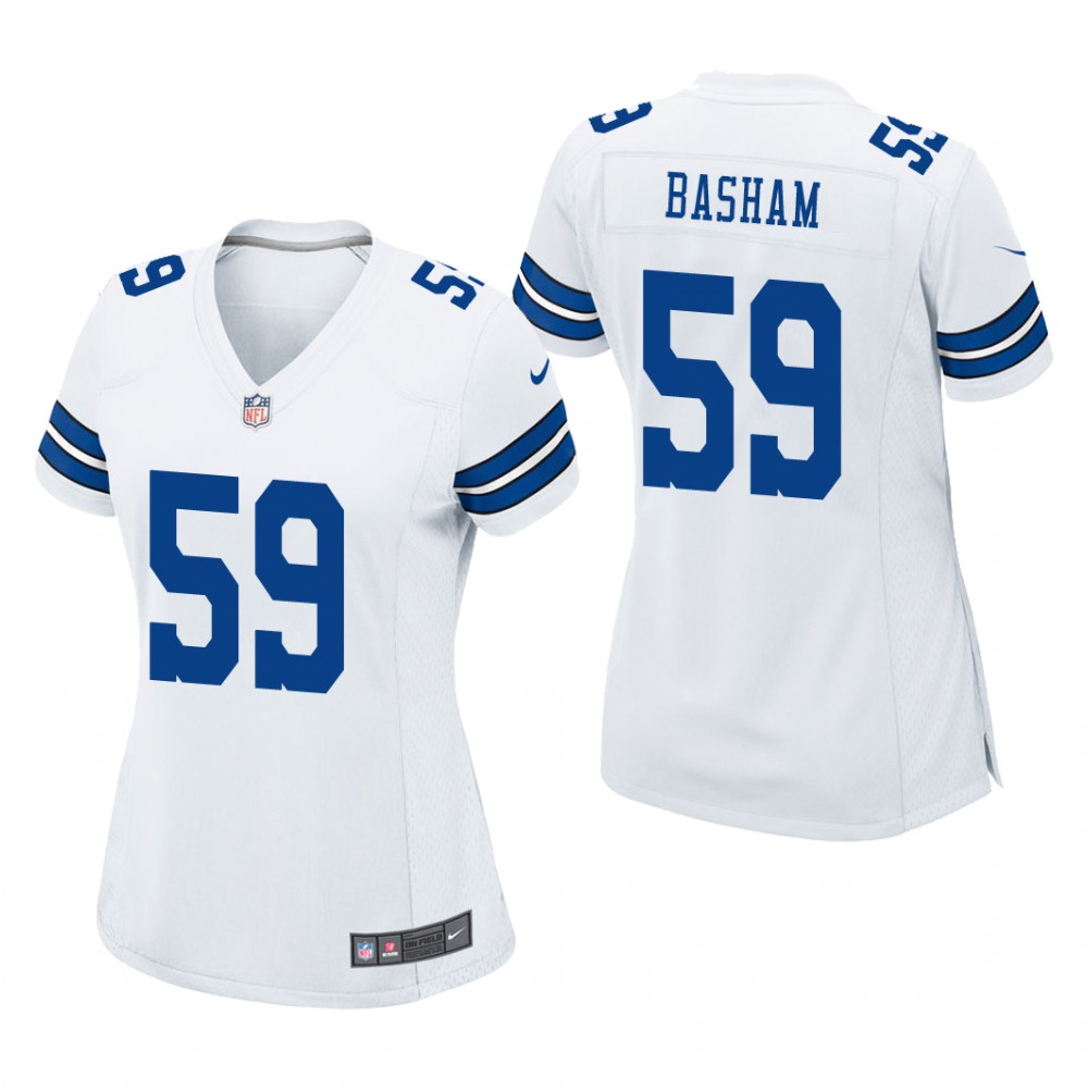 Dallas Cowboys Tarell Basham White Jersey Game - Women's