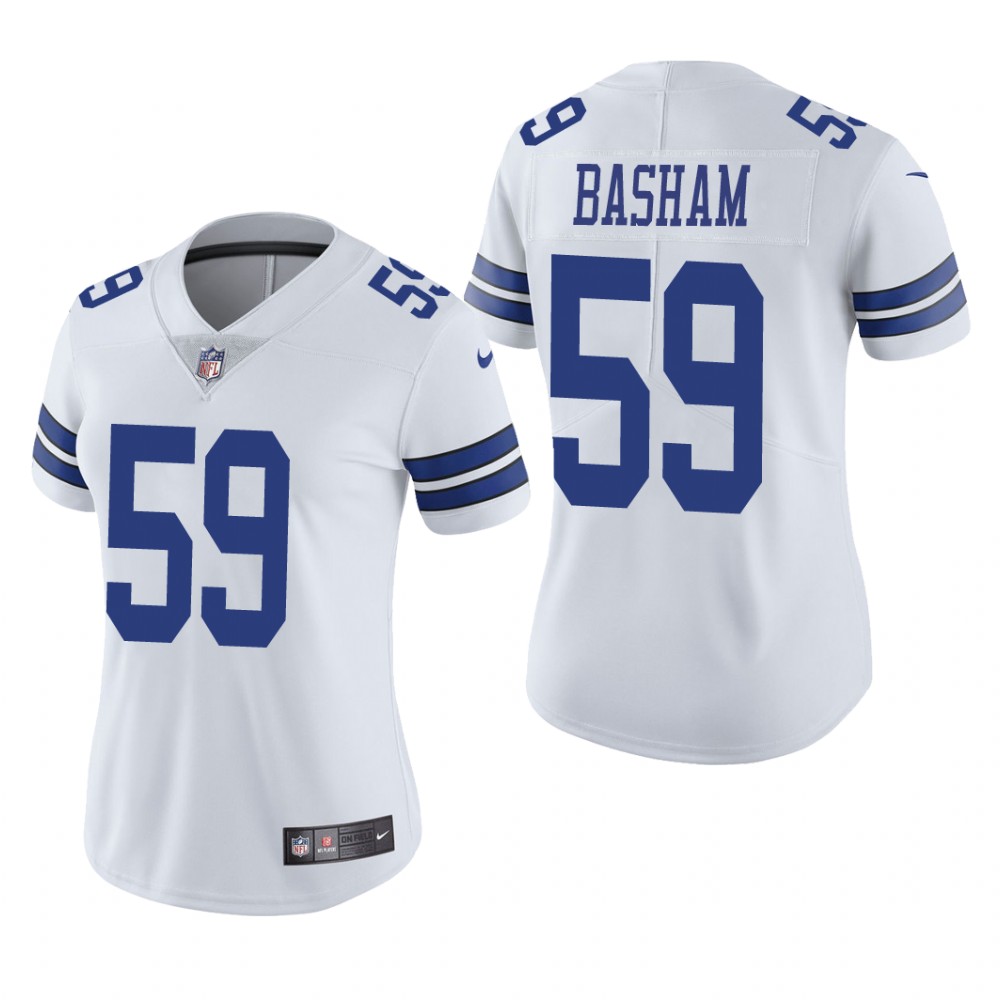 Dallas Cowboys Tarell Basham White Jersey Vapor Limited - Women's