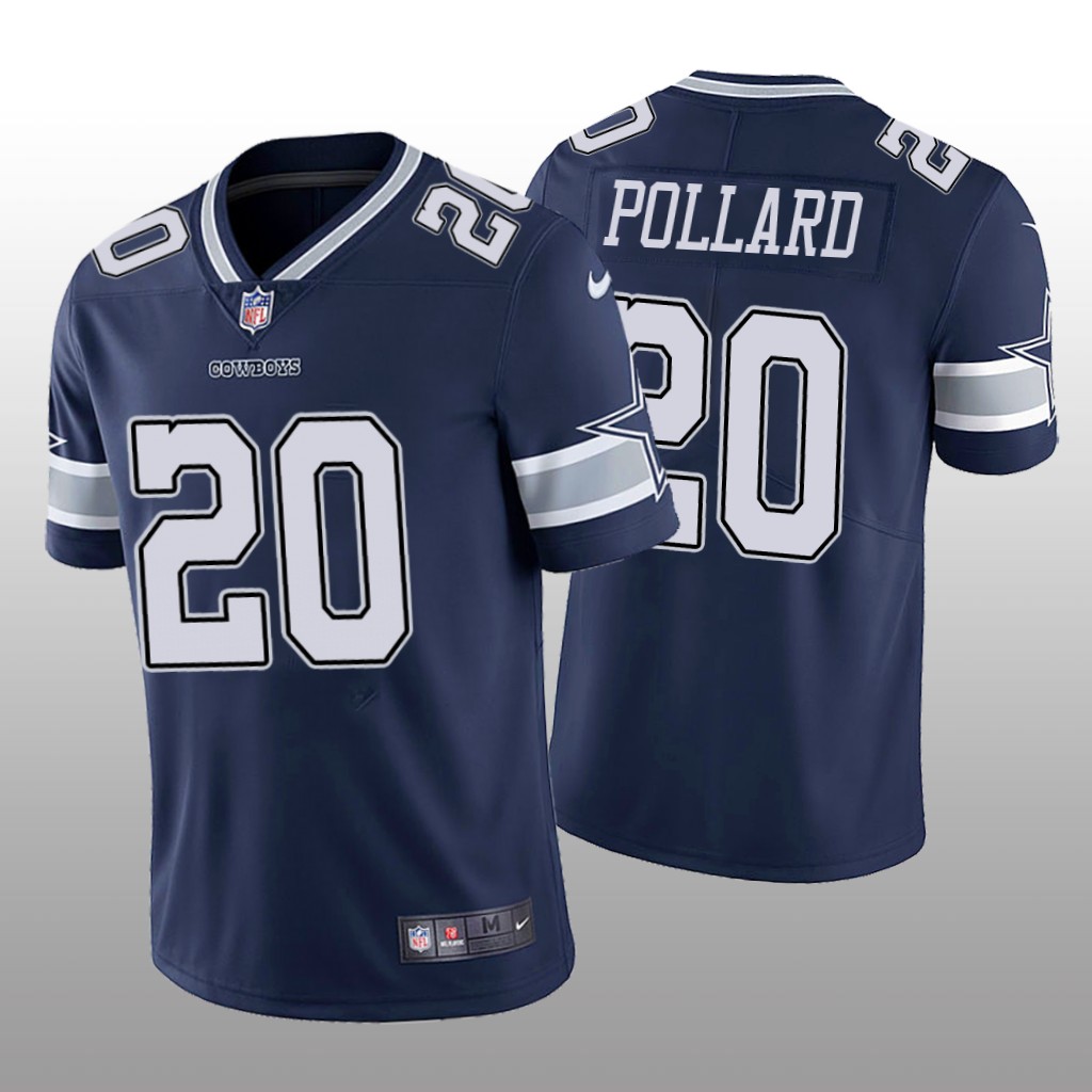 Dallas Cowboys Tony Pollard Navy Jersey Vapor Limited - Men's
