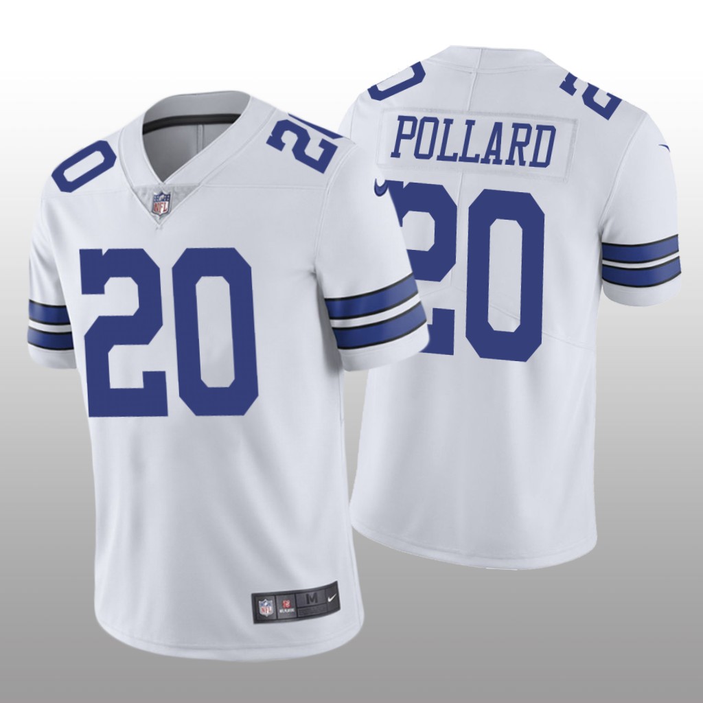 Dallas Cowboys Tony Pollard White Jersey Vapor Limited - Men's