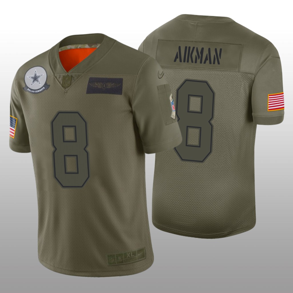 Dallas Cowboys Troy Aikman Camo Limited Jersey 2019 Salute to Service - Men's