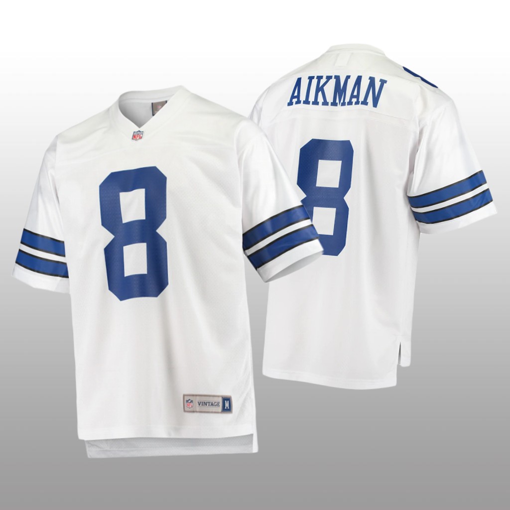 Dallas Cowboys Troy Aikman White Jersey Vintage - Men's