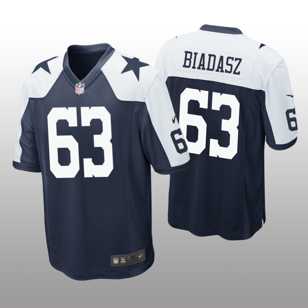 Dallas Cowboys Tyler Biadasz Navy Jersey Alternate Game - Men's