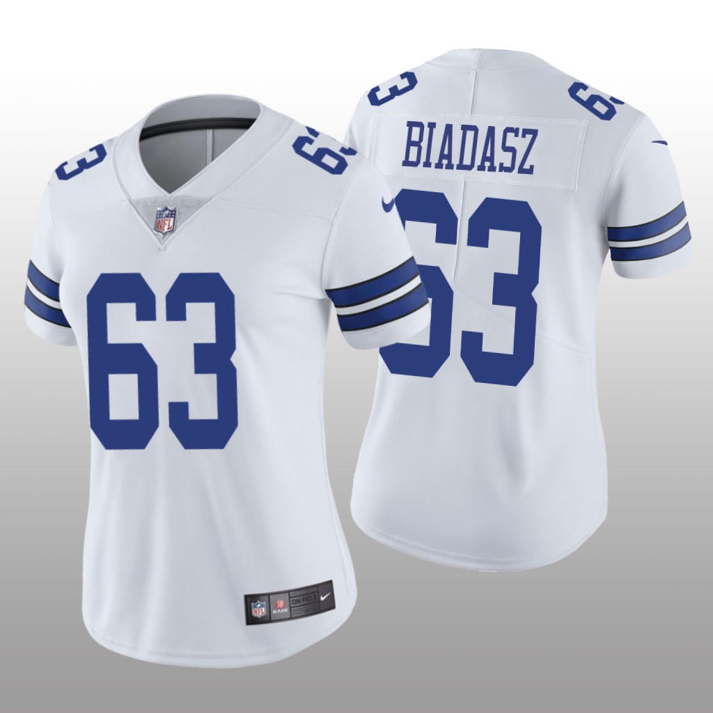 Dallas Cowboys Tyler Biadasz White Jersey Vapor Limited - Women's