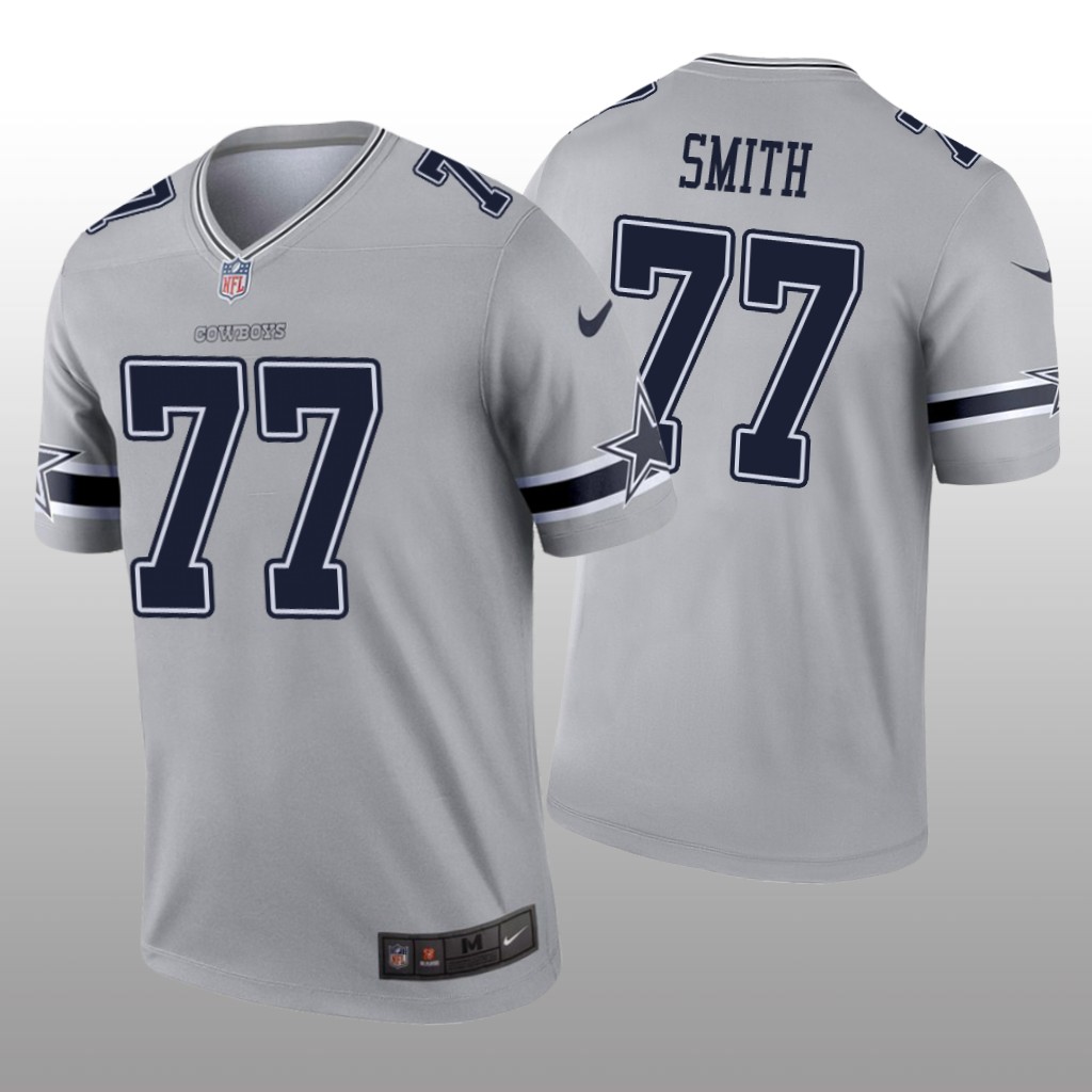Dallas Cowboys Tyron Smith Gray Jersey Inverted Legend - Men's