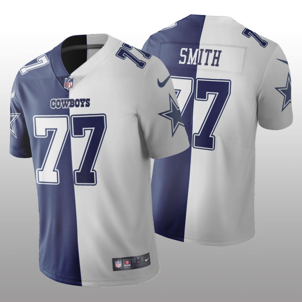 Dallas Cowboys Tyron Smith Navy White Vapor Limited Split Jersey Two Tone - Men's
