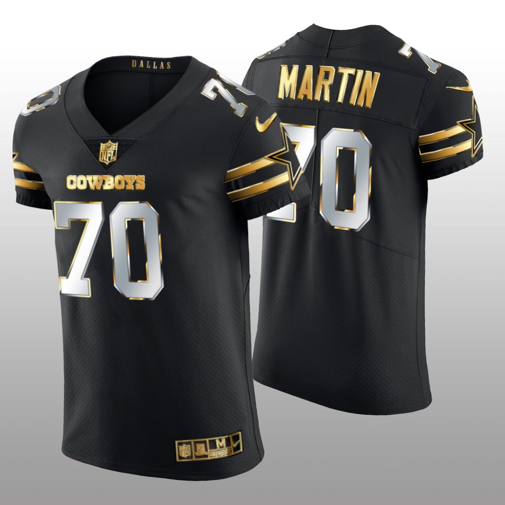 Dallas Cowboys Zack Martin Black Elite Jersey Golden Edition Men's