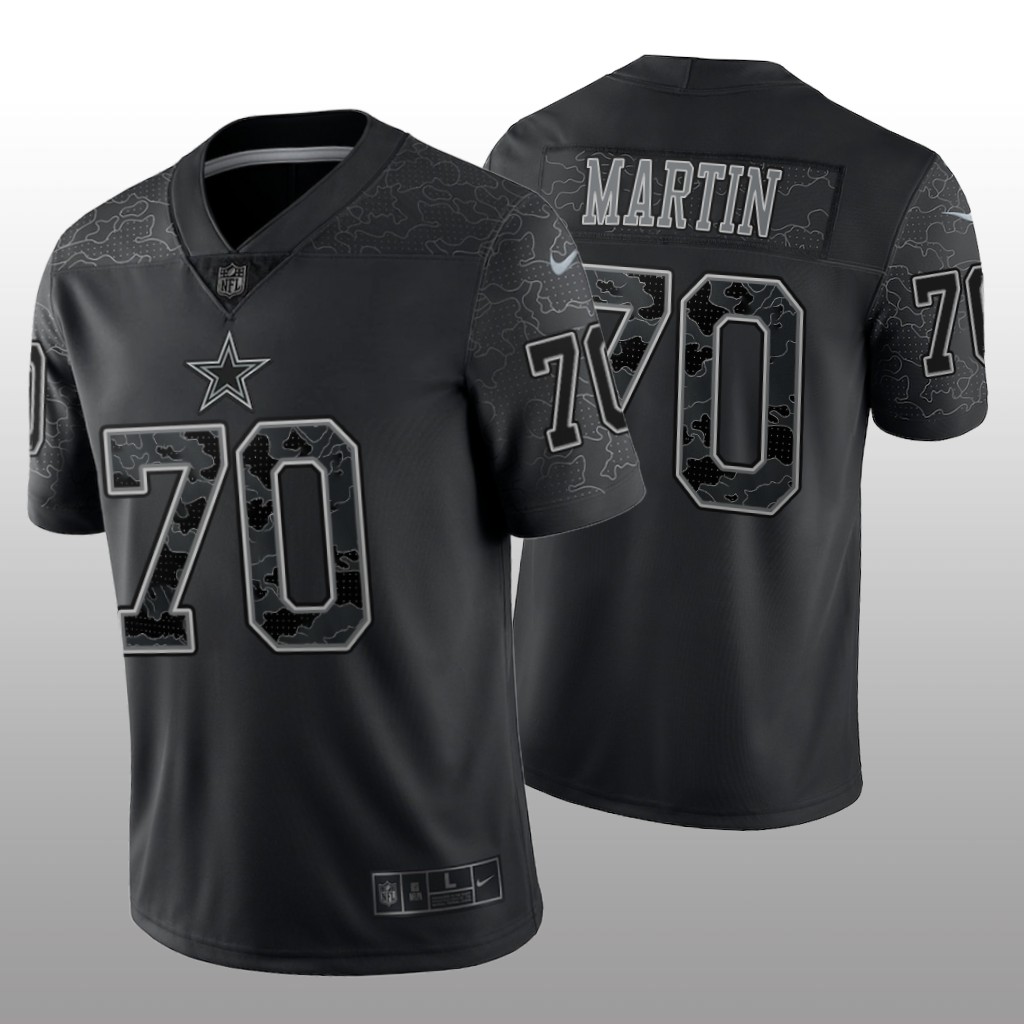 Dallas Cowboys Zack Martin Black Jersey Reflective Limited - Men's