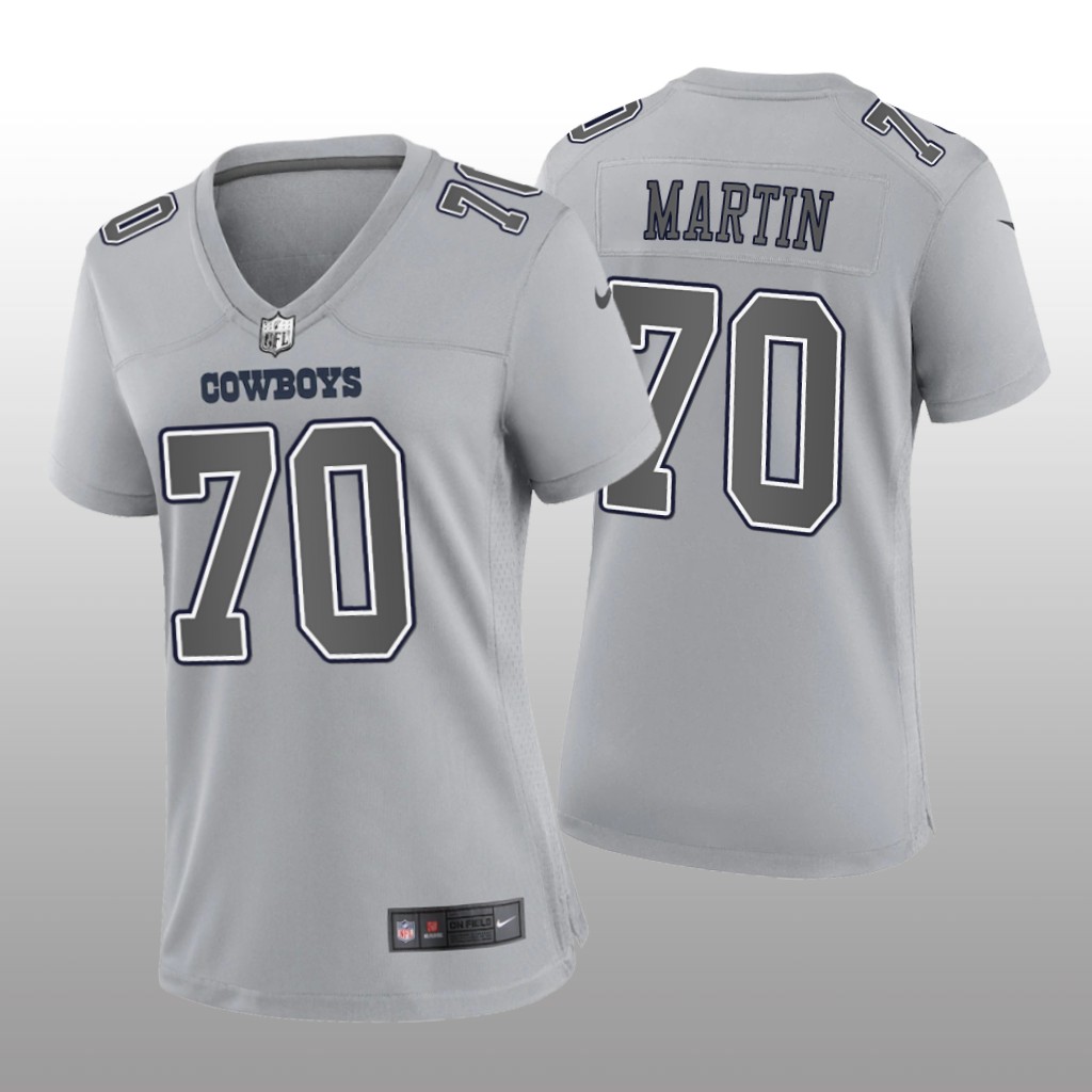 Dallas Cowboys Zack Martin Gray Jersey Atmosphere Fashion Game - Women's