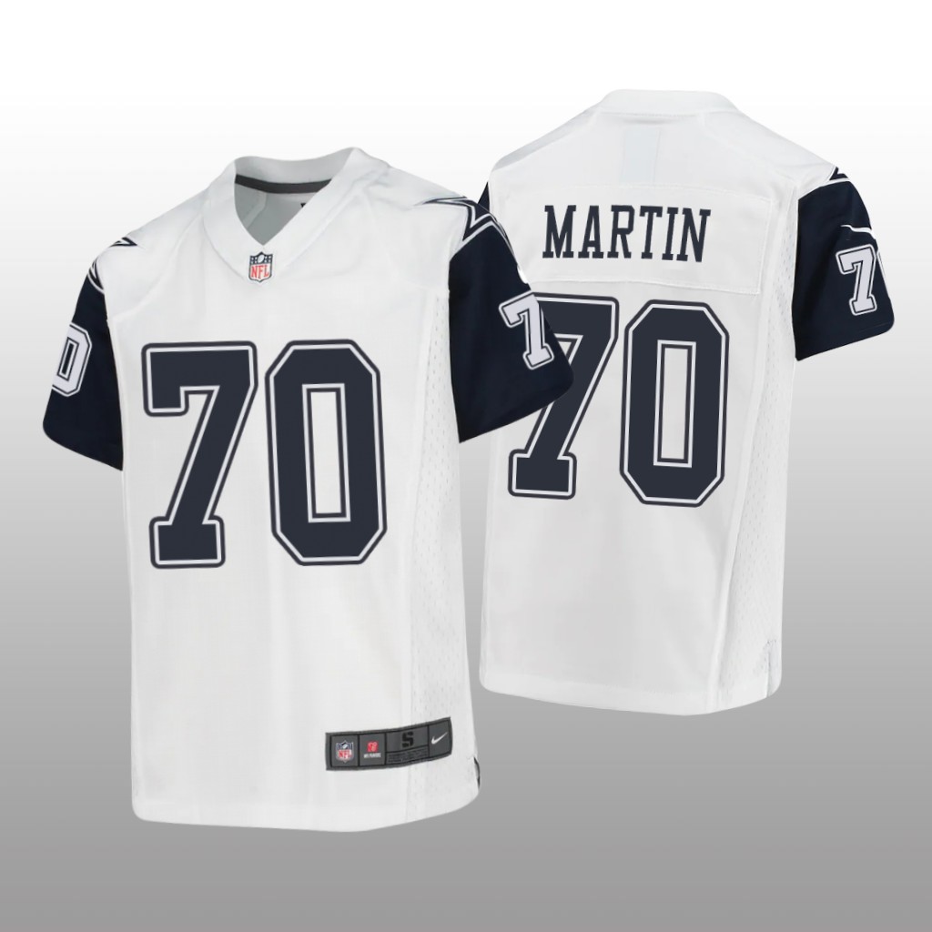 Dallas Cowboys Zack Martin White Jersey Alternate Game - Youth