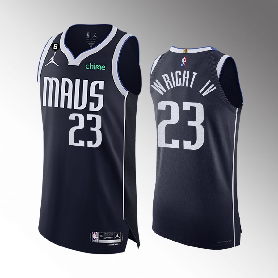 Dallas Mavericks #23 McKinley Wright IV Navy Jersey 2022-23 Statement Edition