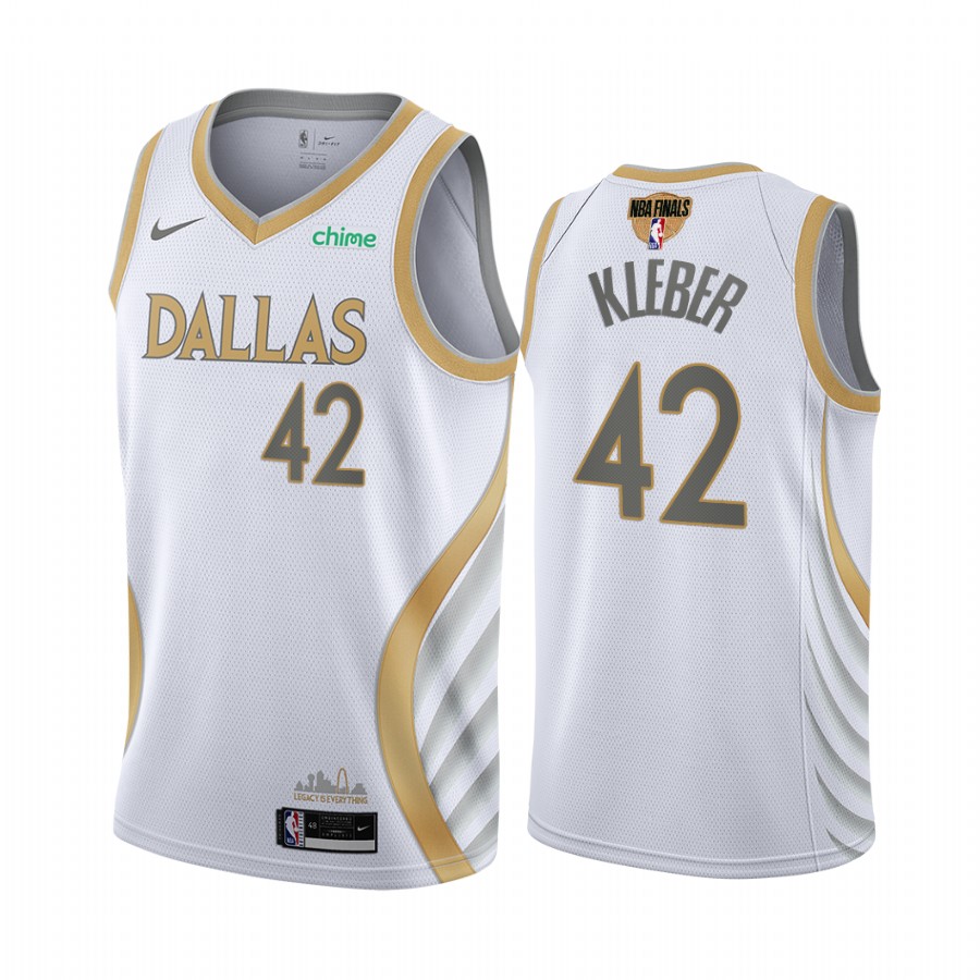 Dallas Mavericks #42 Maxi Kleber 2021 NBA Playoffs White Jersey
