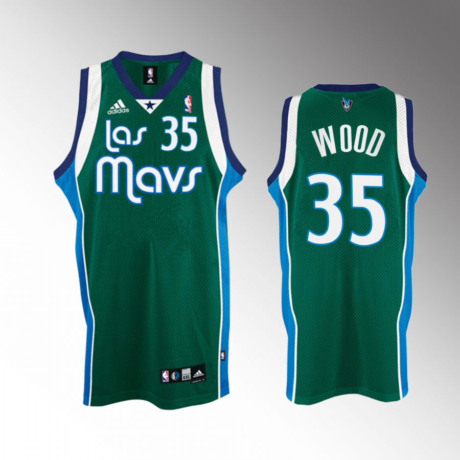 Dallas Mavericks Christian Wood Noche Latina #35 Green Throwback Jersey
