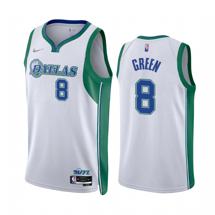 Dallas Mavericks Josh Green 2021-22 White City Edition Jersey Throwback